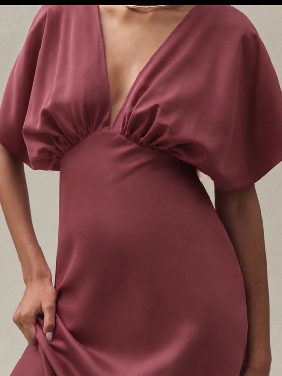 BHLDN Dresses & Skirts - BHLDN Dark Rose Amelia V-Neck Dress